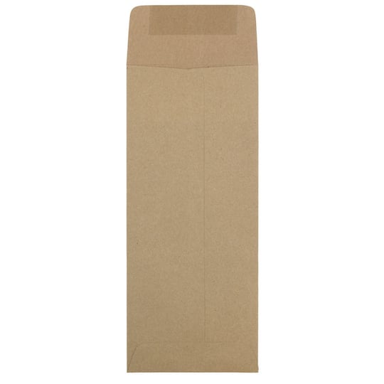 JAM Paper 4.5" x 10.375" Brown Kraft Policy Business Envelopes, 50ct.
